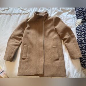 J. Crew Mercantile Tan Cropped Pea Coat